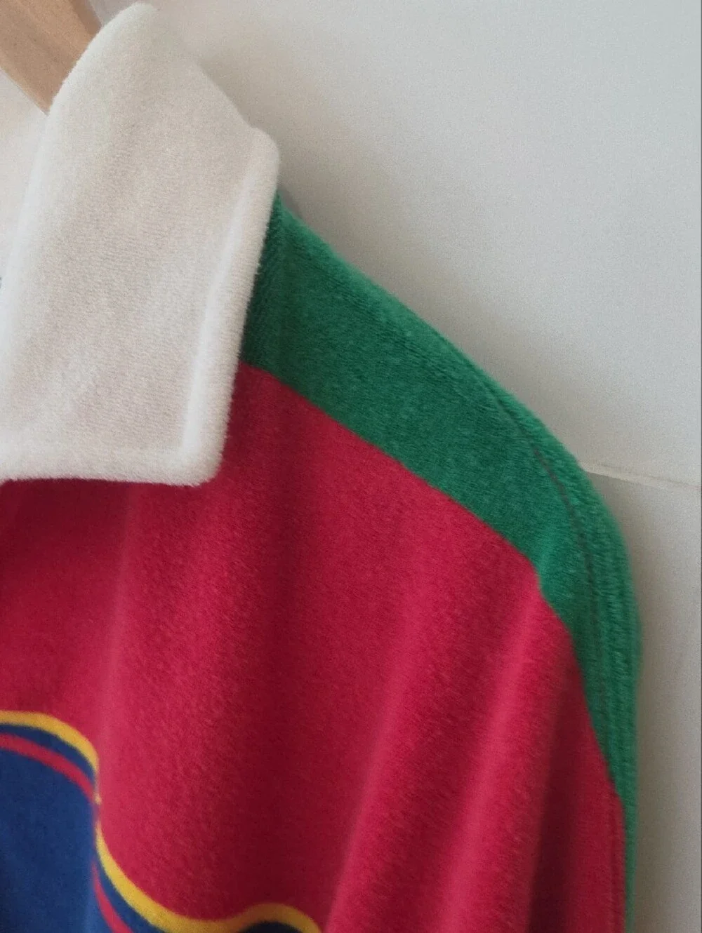 Polo by Ralph Lauren Bold Multicolor Striped V-Neck Rugby Sweater